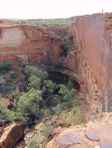 Blick entlang der Felswnde des Kings Canyon von oben