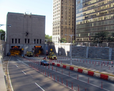 Einfahrt zum Brookly Battery Tunnel